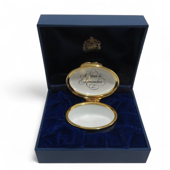 HALCYON DAYS Enamel Box A Year To Remember 2001 Edition In Gift Box - Picture 12 of 12